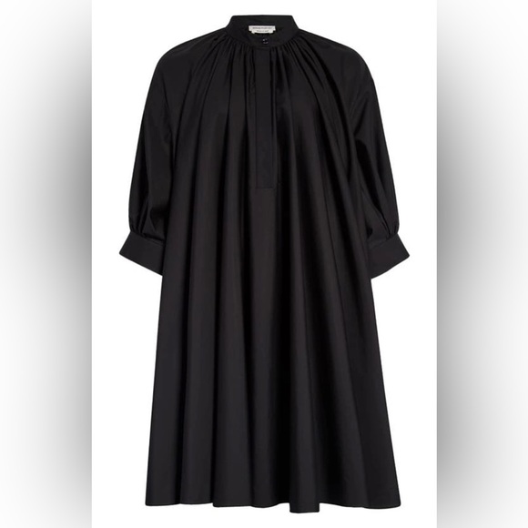 Alexander McQueen Dresses & Skirts - Alexander McQueen Elbow Puffy-Sleeve Trapeze Dress